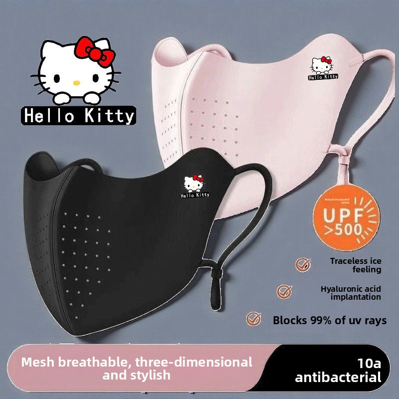 Cloth Face Mask Washable - Niedliche Gesichtsmaske mit Hello-Kitty-Aufdruck für Frauen