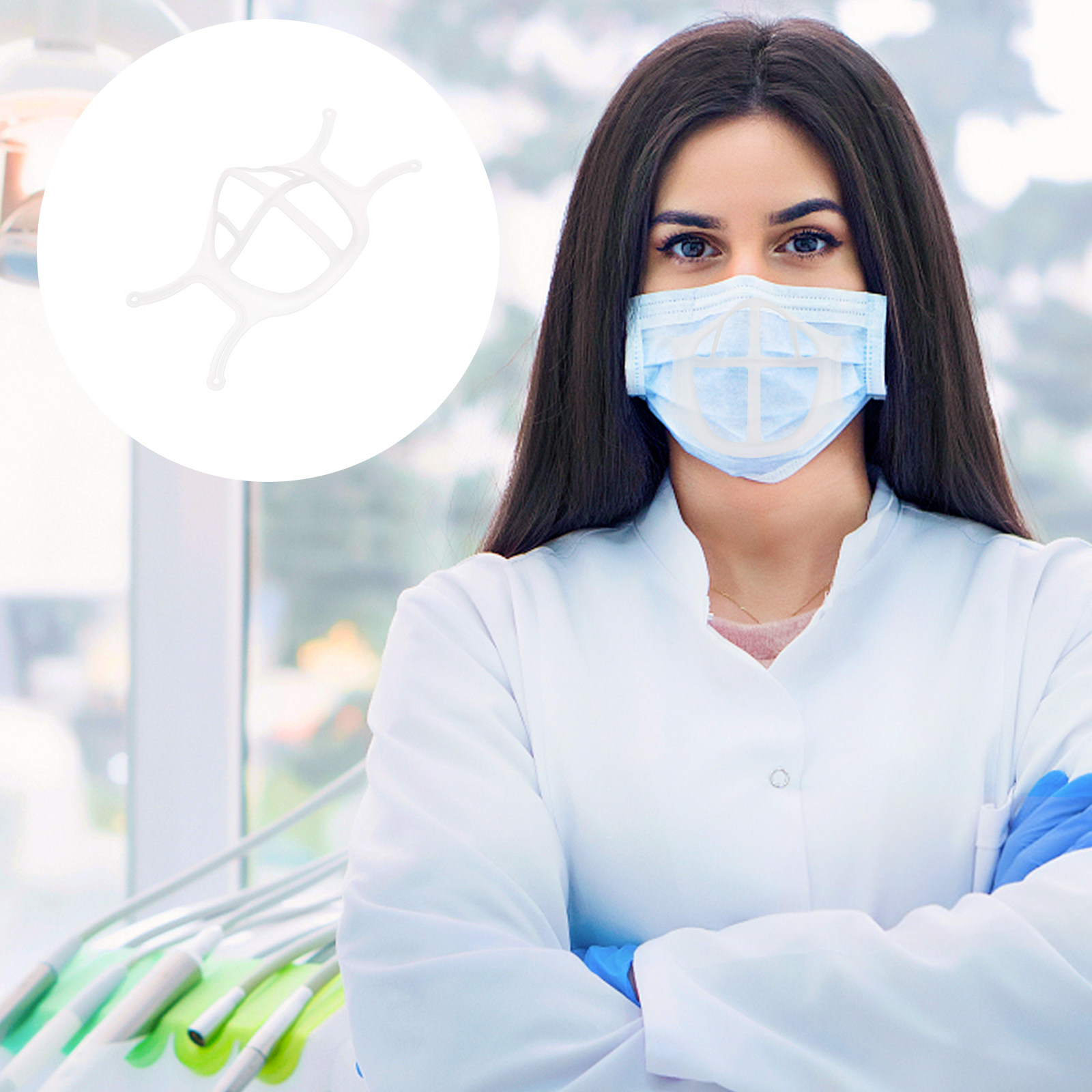 Silicone Mask Bracket - 5 Stück Masken-Innenhalterung aus Silikon, atmungsaktiver