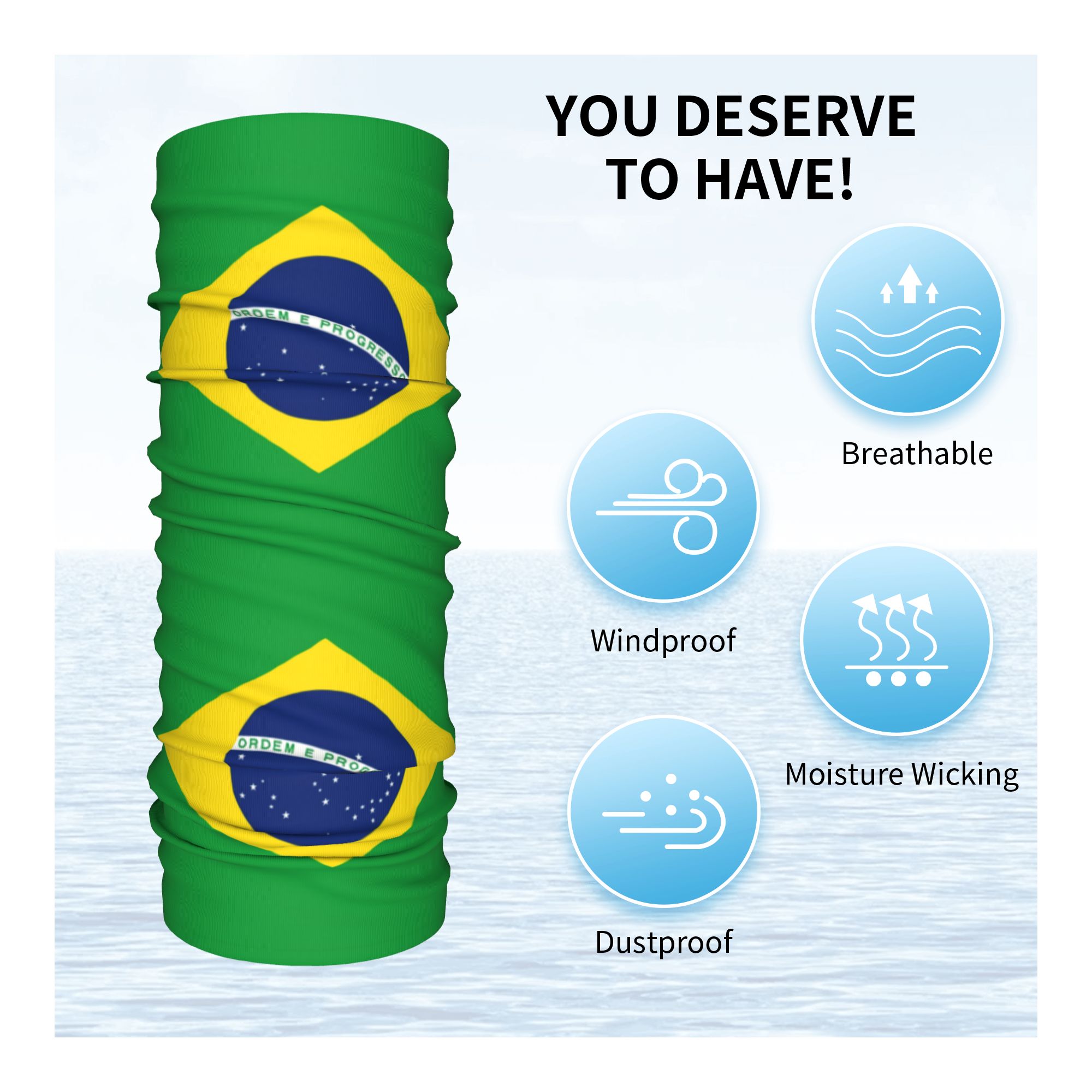 Benutzerdefinierte Brasilien F – Neck Gaiter Face Cover Bewertung und Preis